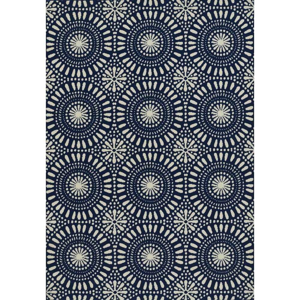 Transitional Rectangle Area Rug, Navy, 1'8" X 3'7". Picture 1