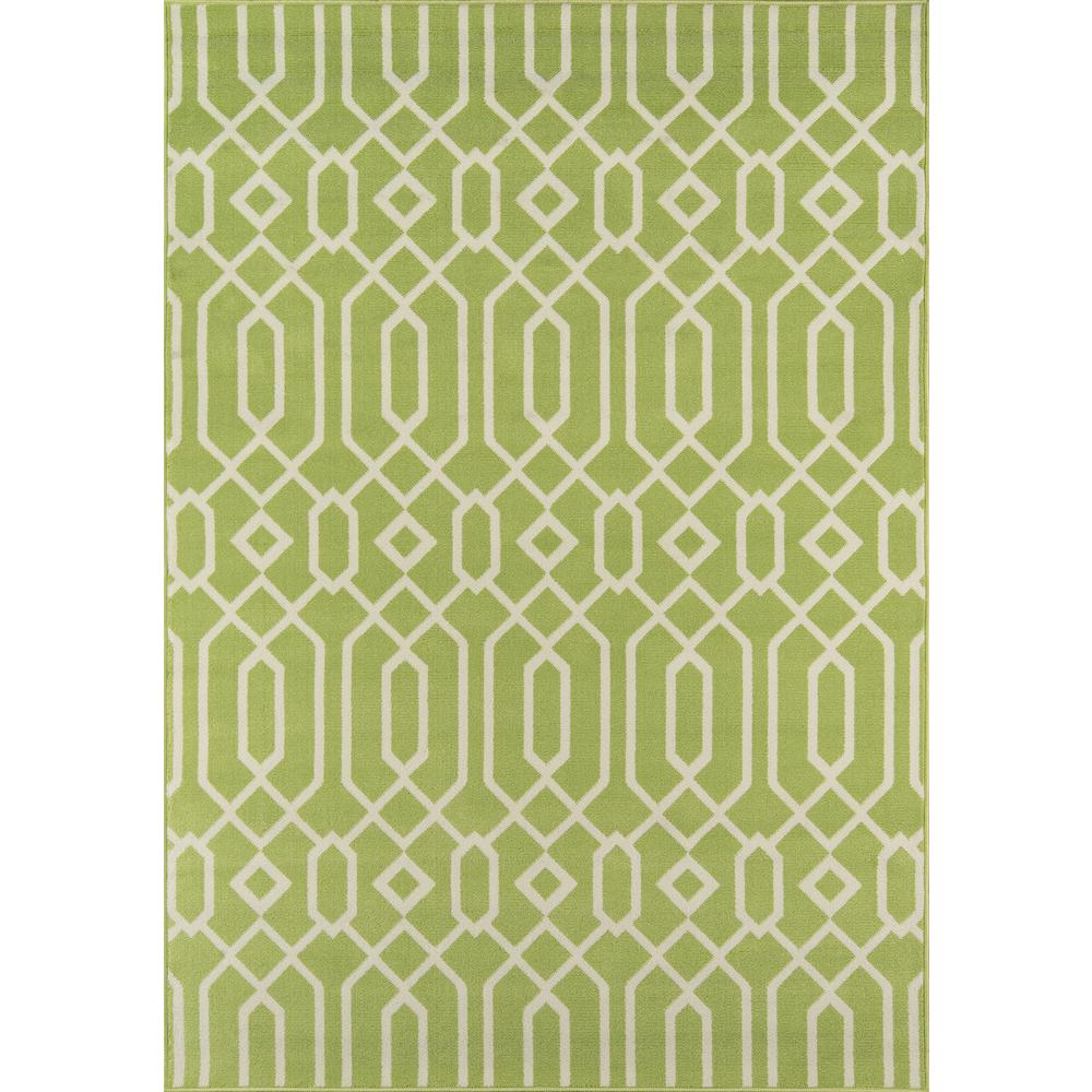 Contemporary Rectangle Area Rug, Green, 1'8" X 3'7". Picture 1