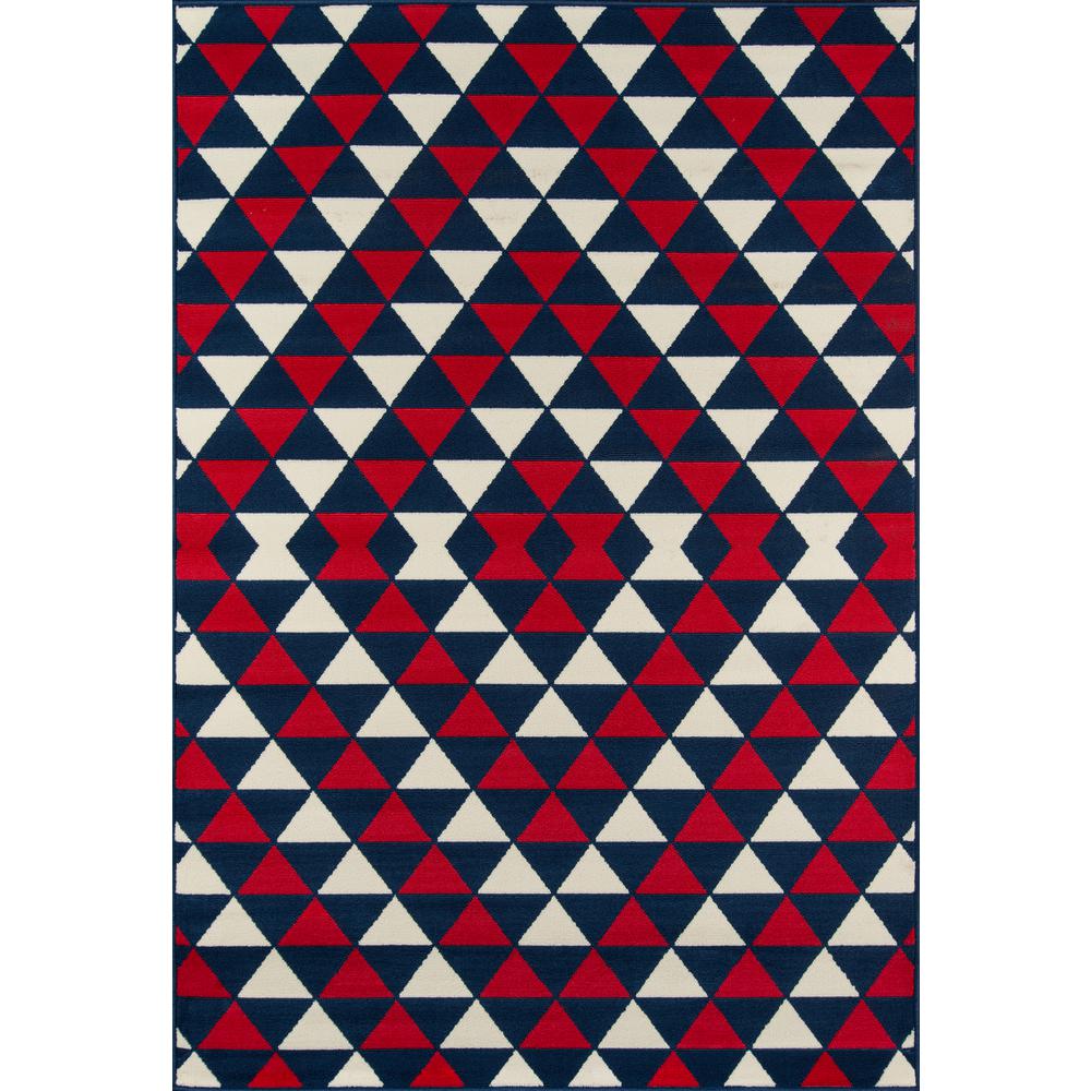 Contemporary Rectangle Area Rug, Red, 1'8" X 3'7". Picture 1