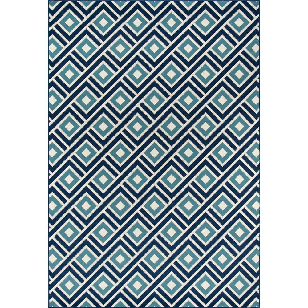 Contemporary Rectangle Area Rug, Blue, 1'8" X 3'7". Picture 1