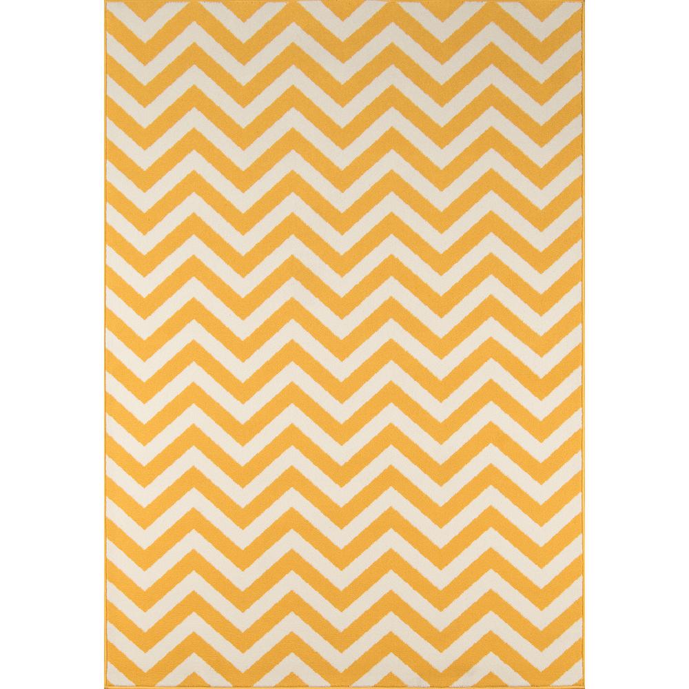 Contemporary Rectangle Area Rug, Yellow, 1'8" X 3'7". Picture 1