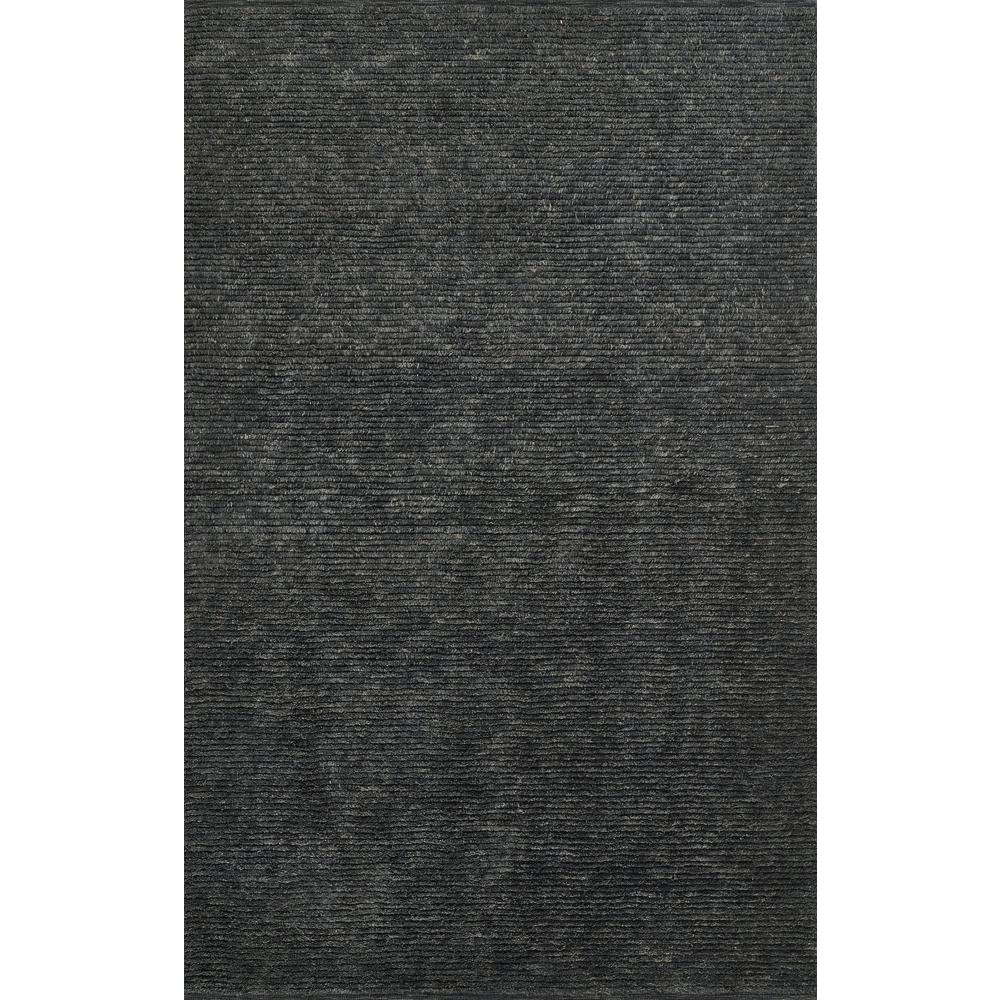 Transitional Rectangle Area Rug, Charcoal, 8' X 10'. Picture 1