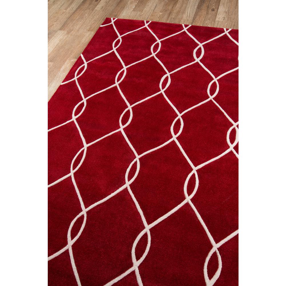 Contemporary Rectangle Area Rug, Red, 2' X 3'. Picture 2