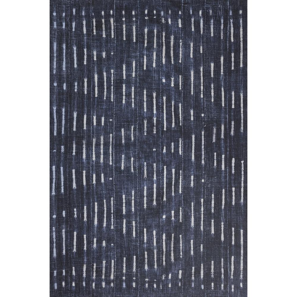 Contemporary Rectangle Area Rug, Denim, 9' X 12'. Picture 1