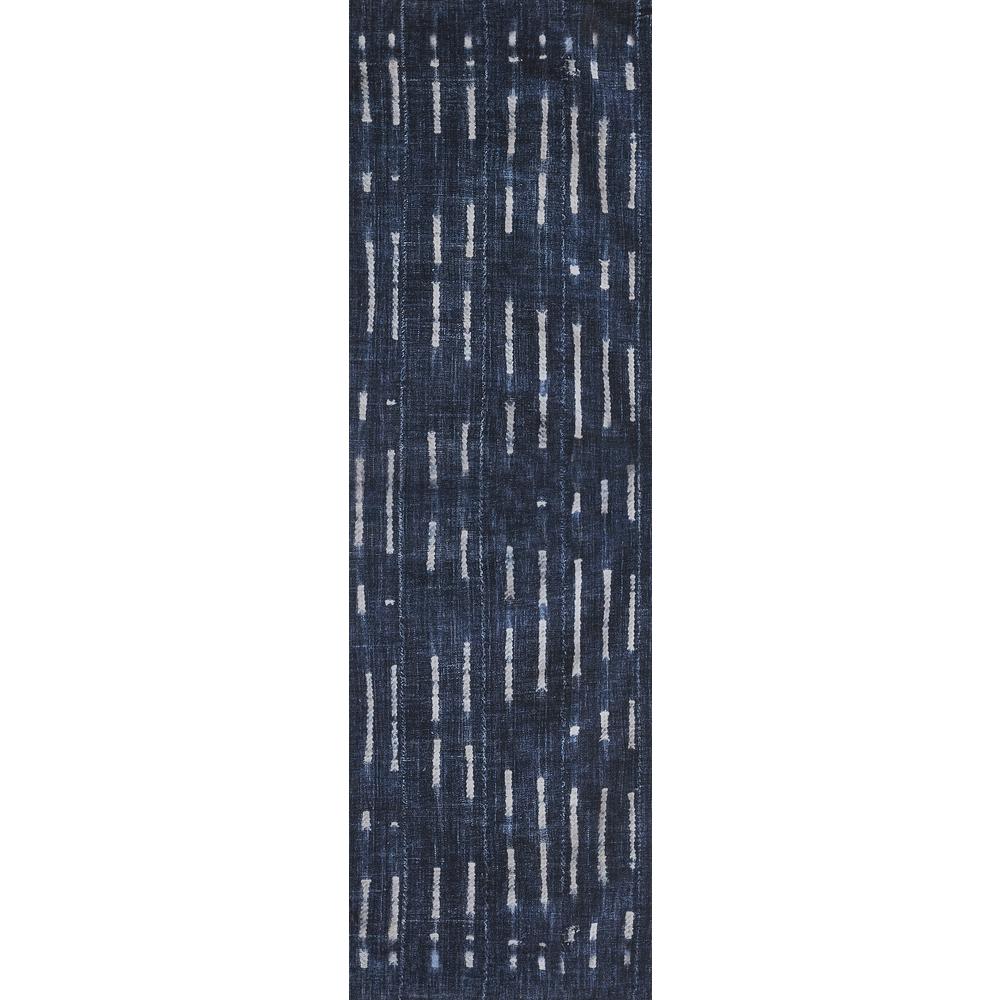 Contemporary Rectangle Area Rug, Denim, 9' X 12'. Picture 5