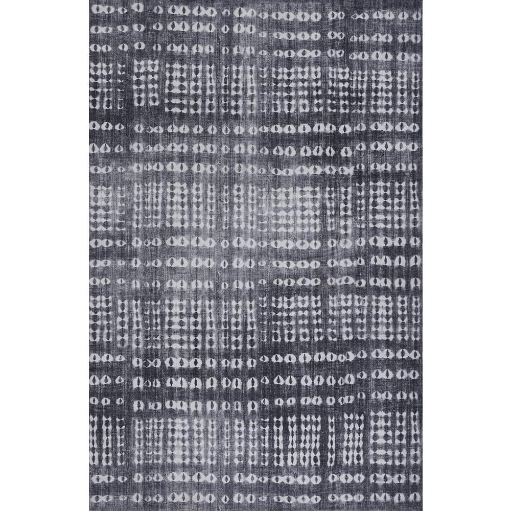 Contemporary Rectangle Area Rug, Charcoal, 9' X 12'. Picture 1