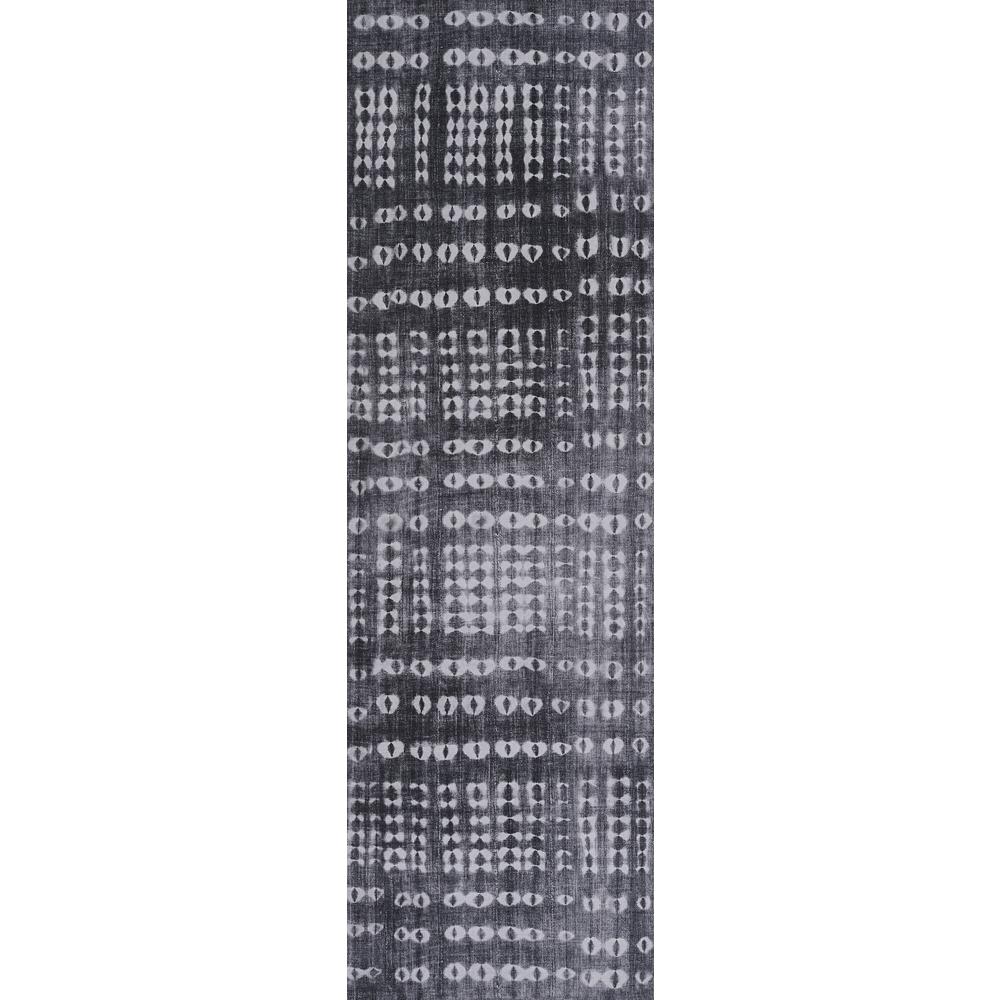 Contemporary Rectangle Area Rug, Charcoal, 9' X 12'. Picture 5