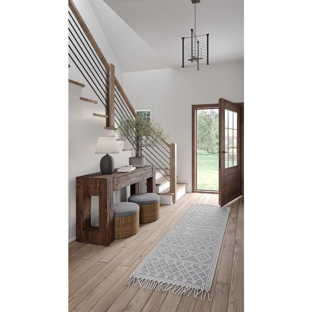 Contemporary Rectangle Area Rug, Blue, 9' X 12'. Picture 7