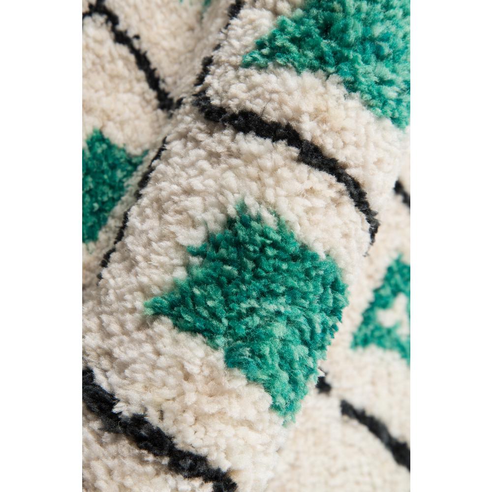 Modern Runner Area Rug, Green, 2'3" X 8' Runner. Picture 4