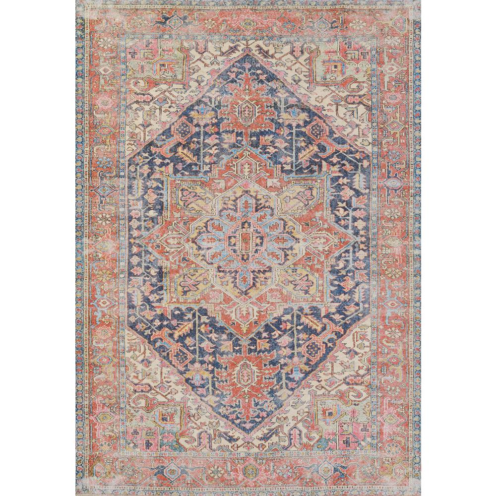 Traditional Rectangle Area Rug, Navy, 2' X 3'. Picture 1