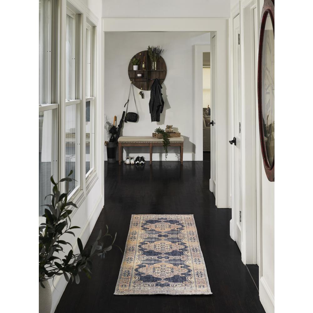 Traditional Rectangle Area Rug, Navy, 2' X 3'. Picture 9