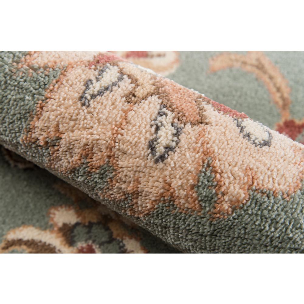 Traditional Rectangle Area Rug, Sage, 2' X 3'. Picture 4