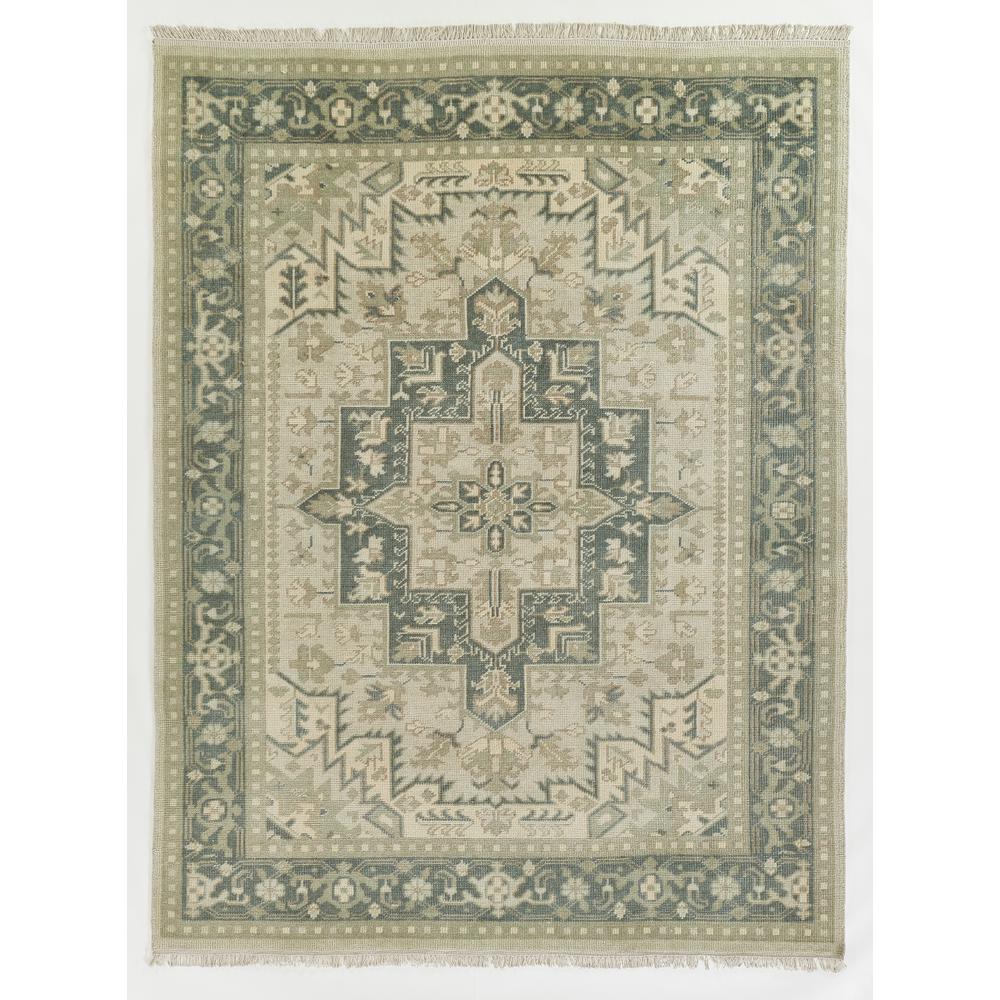 Traditional Rectangle Area Rug, Green, 2' X 3'. Picture 1
