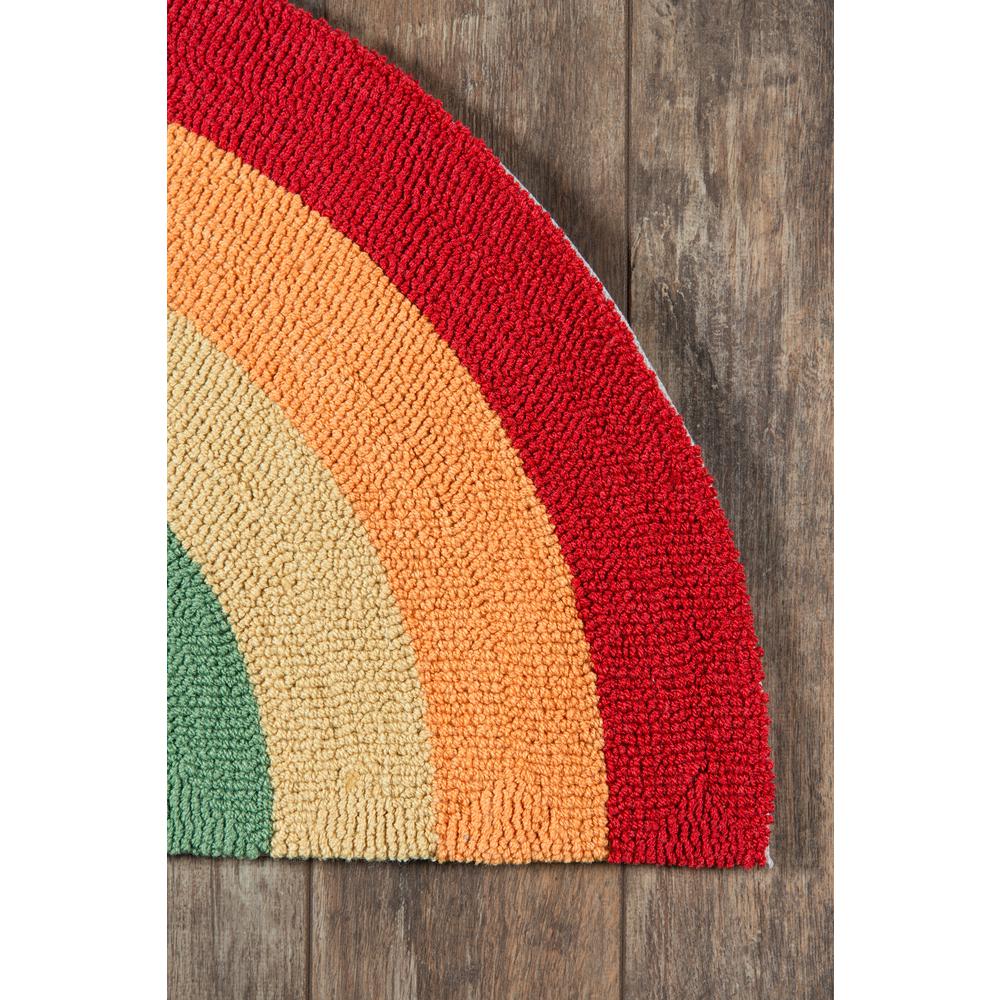 Contemporary Half Moon Area Rug, Multi, 1'5" X 2'10" Half Moon. Picture 2