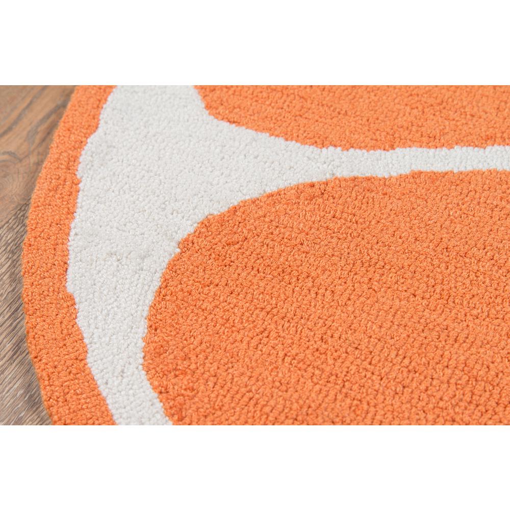 Contemporary Round Area Rug, Orange, 3' X 3' Round. Picture 2
