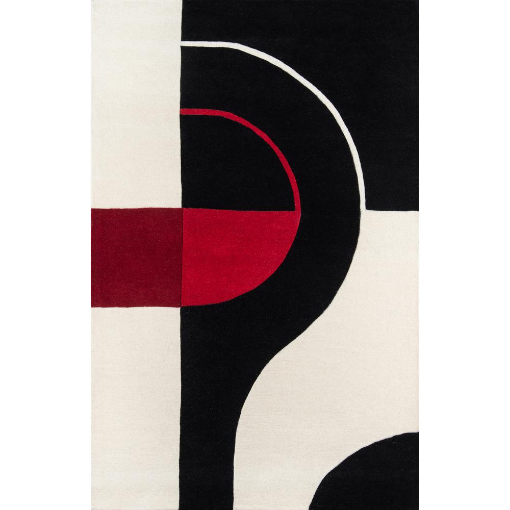 Contemporary Runner Area Rug, Black, 2'3" X 8' Runner. Picture 1