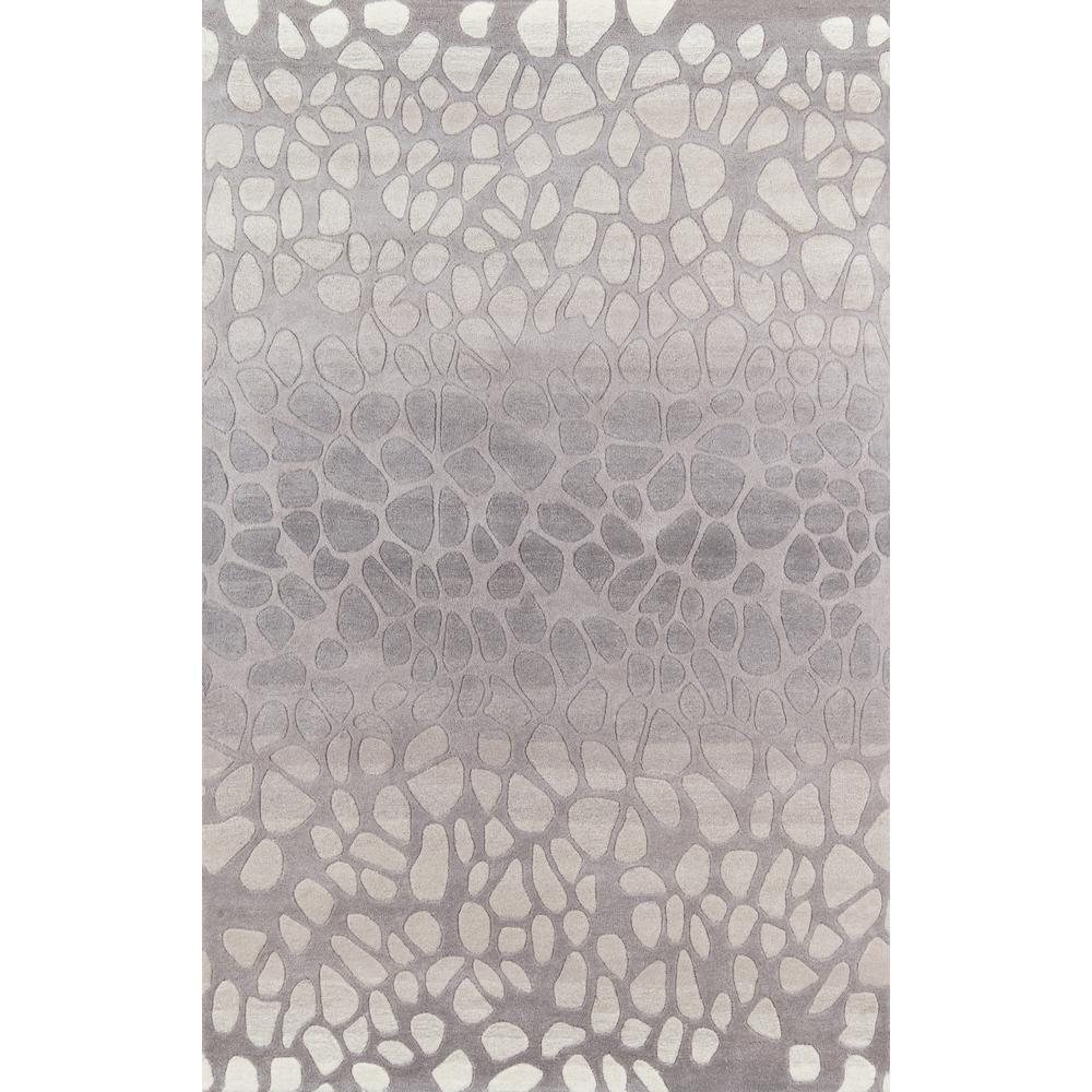 Contemporary Runner Area Rug, Silver, 2'3" X 8' Runner. Picture 1