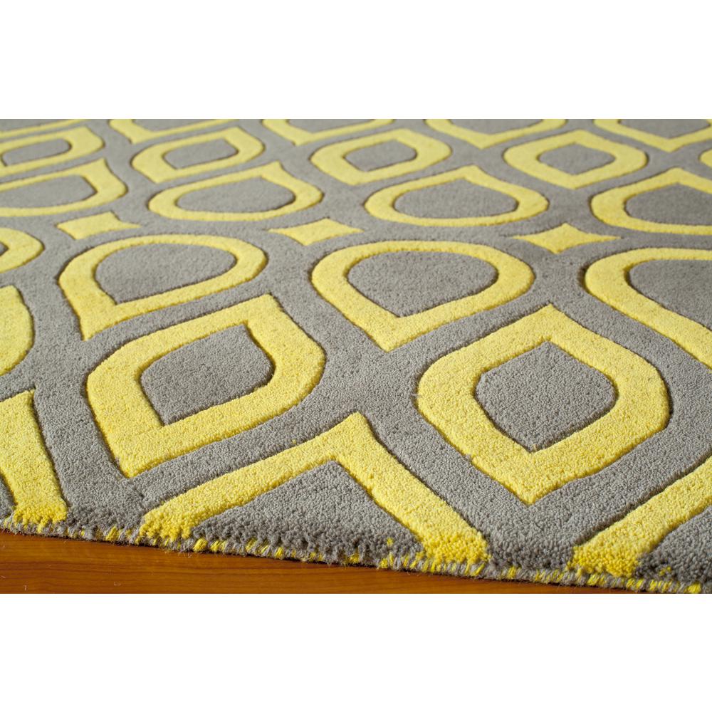Contemporary Rectangle Area Rug, Grey, 3'6" X 5'6". Picture 2