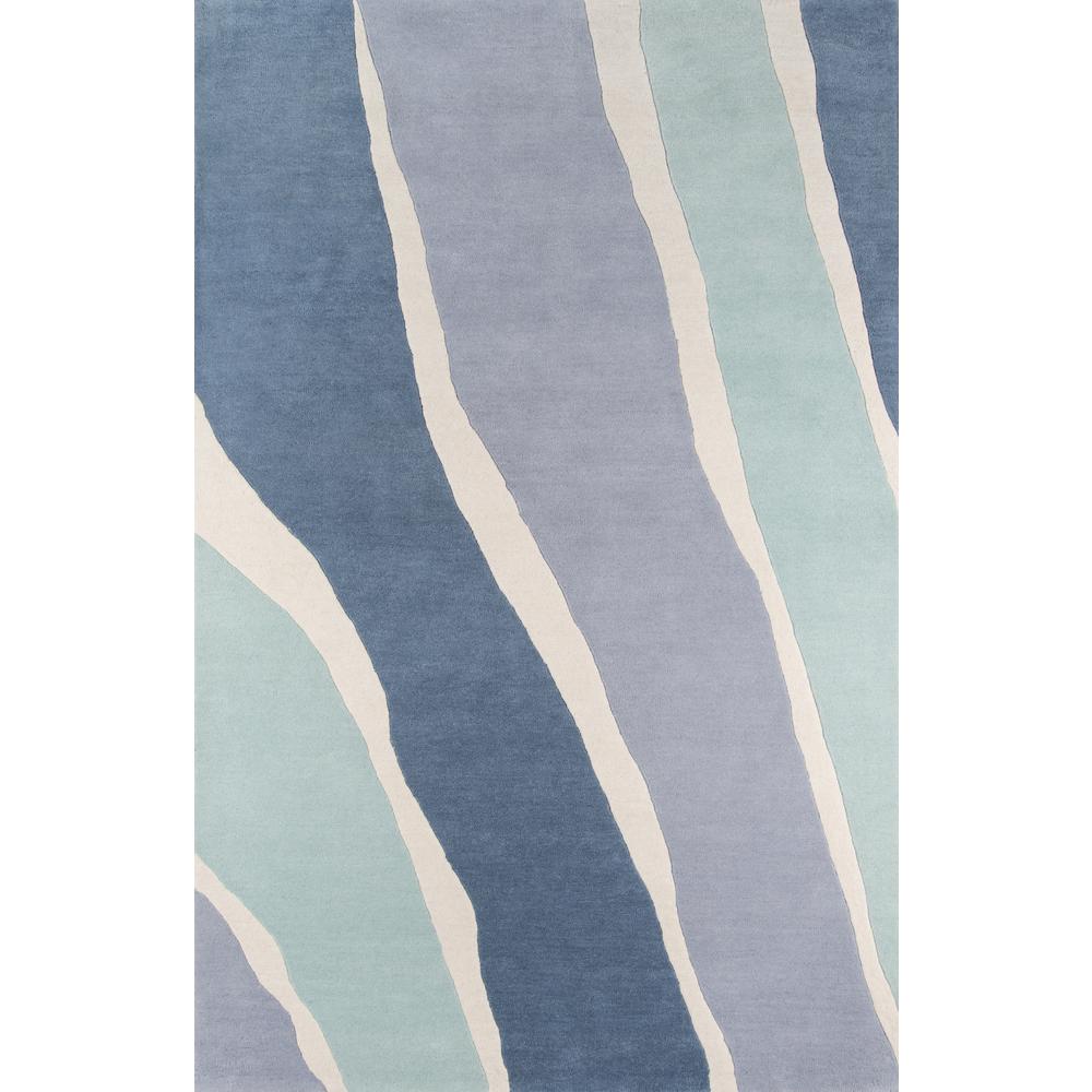 Contemporary Runner Area Rug, Blue, 2'3" X 8' Runner. Picture 1