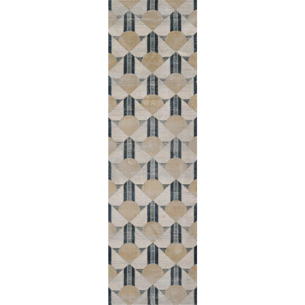 Contemporary Rectangle Area Rug, Blue, 1'10" X 2'10". Picture 5