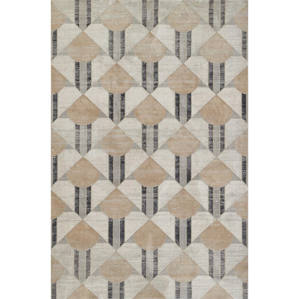 Contemporary Rectangle Area Rug, Charcoal, 1'10" X 2'10". Picture 1