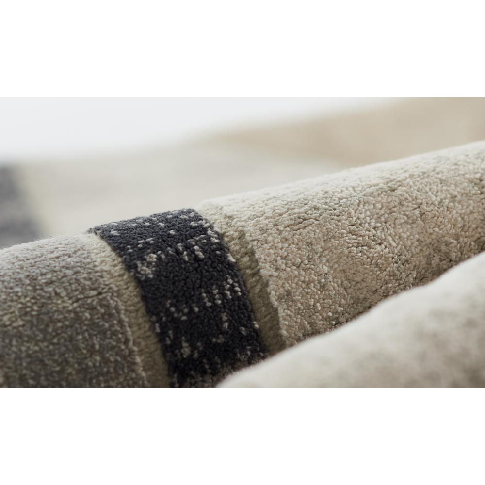 Contemporary Rectangle Area Rug, Charcoal, 1'10" X 2'10". Picture 3