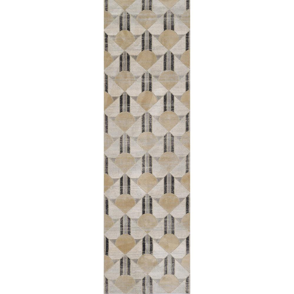 Contemporary Rectangle Area Rug, Charcoal, 1'10" X 2'10". Picture 5