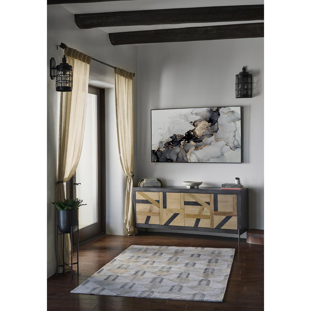 Contemporary Rectangle Area Rug, Charcoal, 1'10" X 2'10". Picture 8
