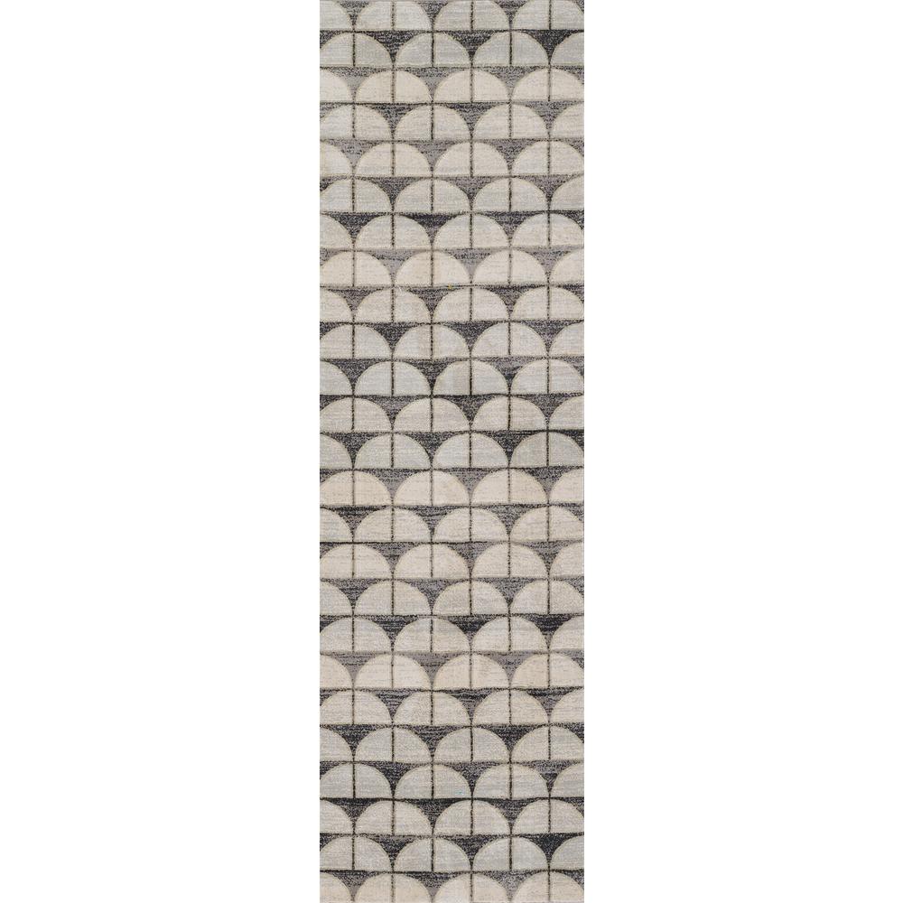 Contemporary Rectangle Area Rug, Charcoal, 1'10" X 2'10". Picture 5
