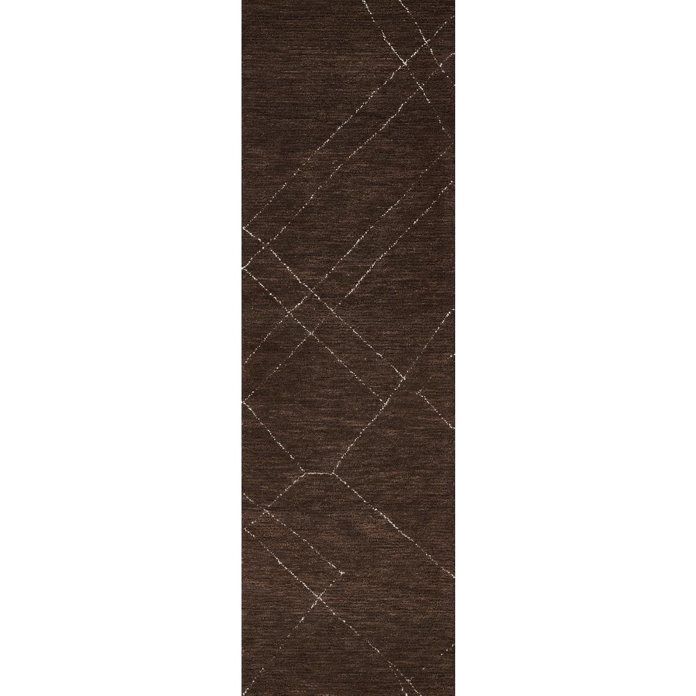Contemporary Rectangle Area Rug, Brown, 2' X 4'. Picture 5