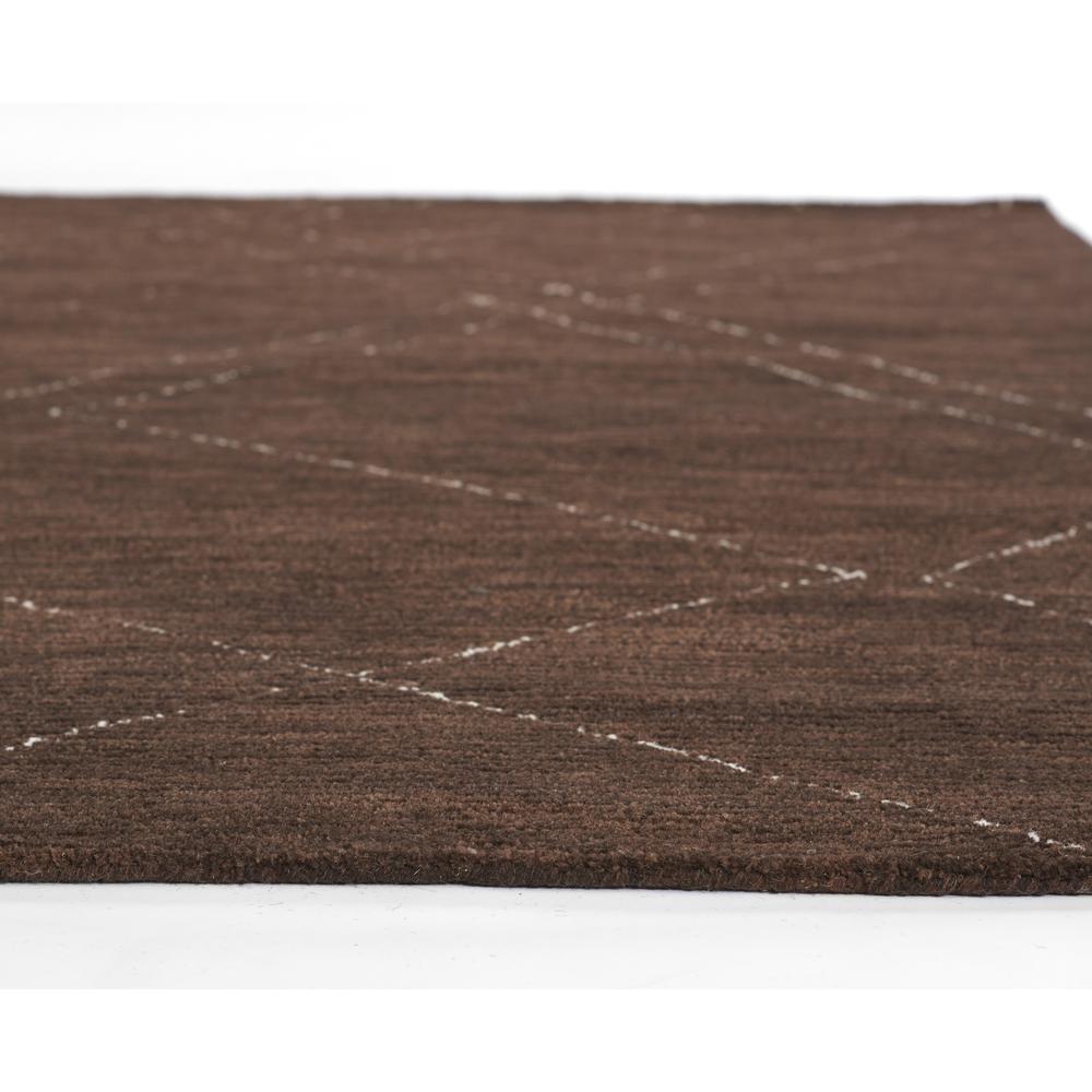 Contemporary Rectangle Area Rug, Brown, 2' X 4'. Picture 7