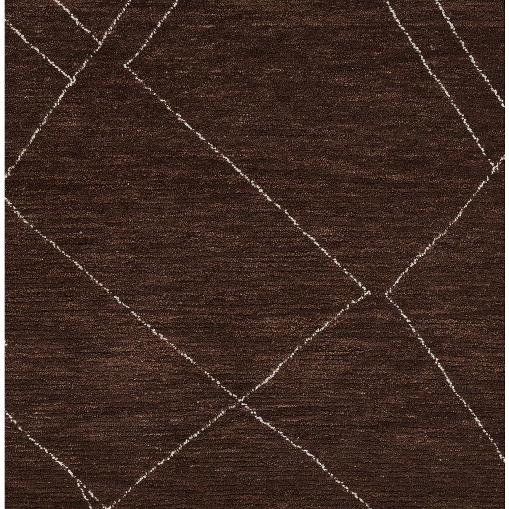 Contemporary Rectangle Area Rug, Brown, 2' X 4'. Picture 8