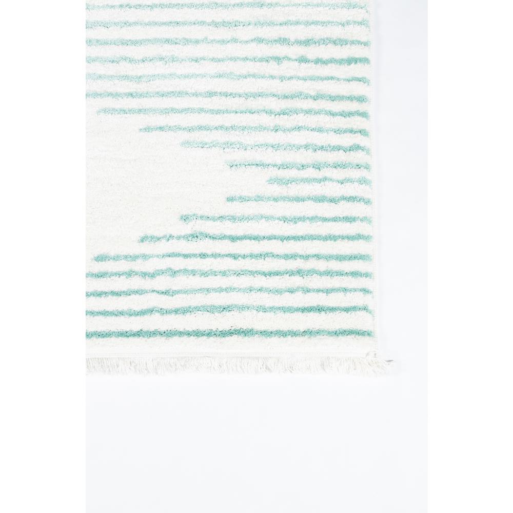 Modern Rectangle Area Rug, Aqua, 2' X 3'. Picture 2