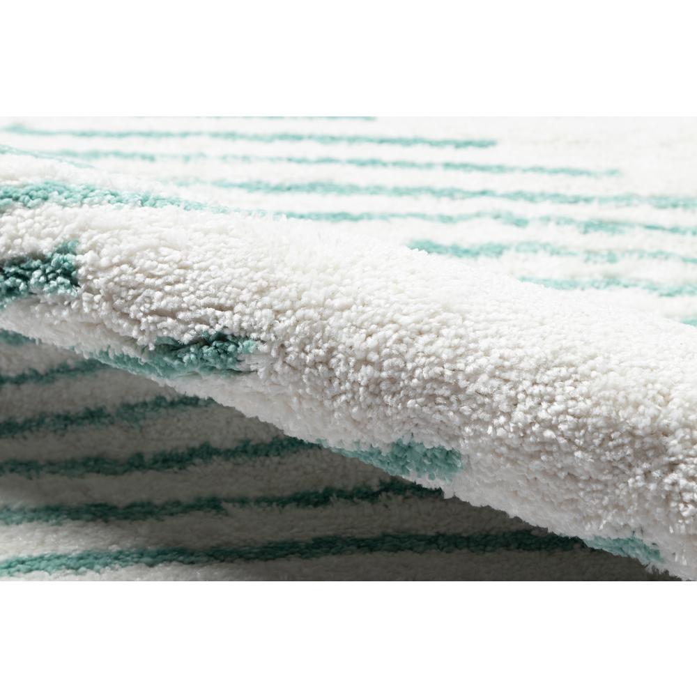 Modern Rectangle Area Rug, Aqua, 2' X 3'. Picture 4