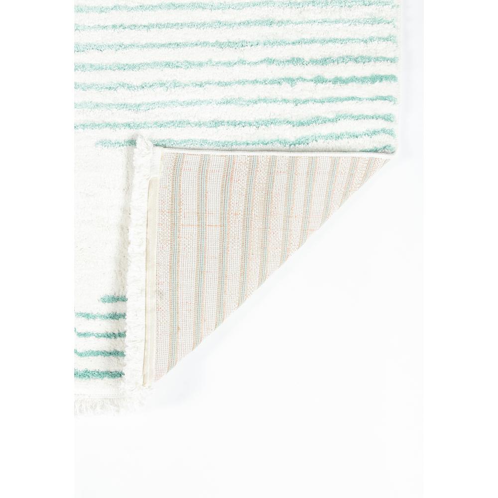 Modern Rectangle Area Rug, Aqua, 2' X 3'. Picture 5