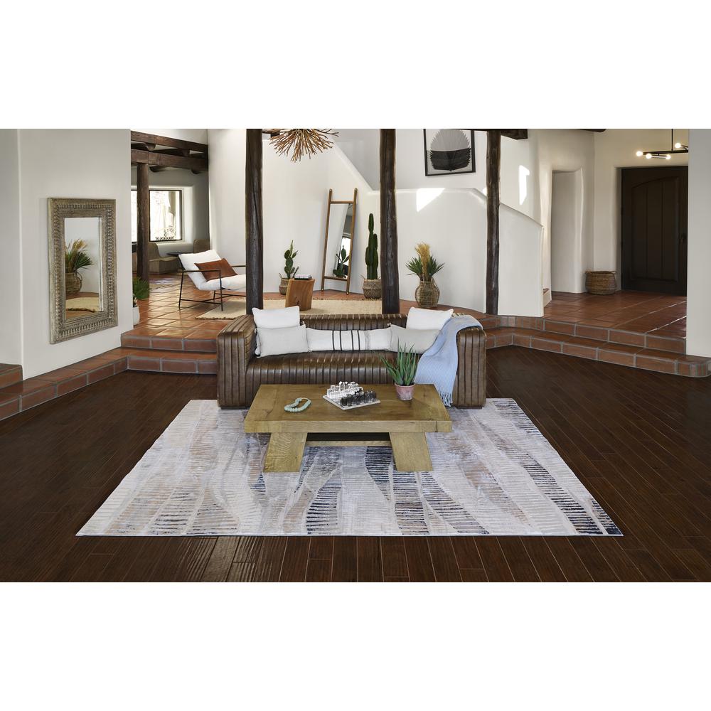 Contemporary Rectangle Area Rug, Grey, 1'10" X 2'10". Picture 12