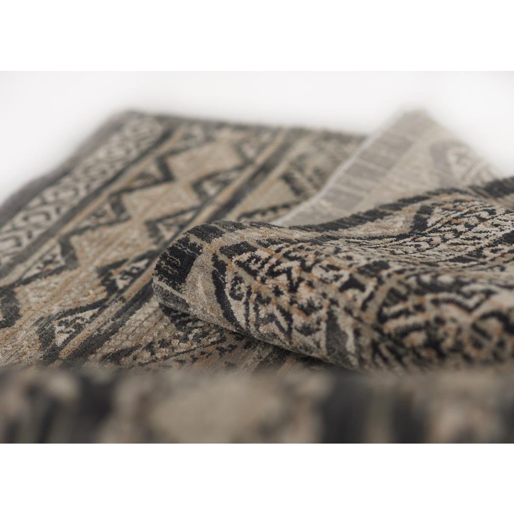 Southwestern Rectangle Area Rug, Charcoal, 1'10" X 2'10". Picture 7