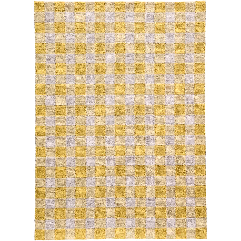 Contemporary Rectangle Area Rug, Yellow, 2' X 3'. Picture 1
