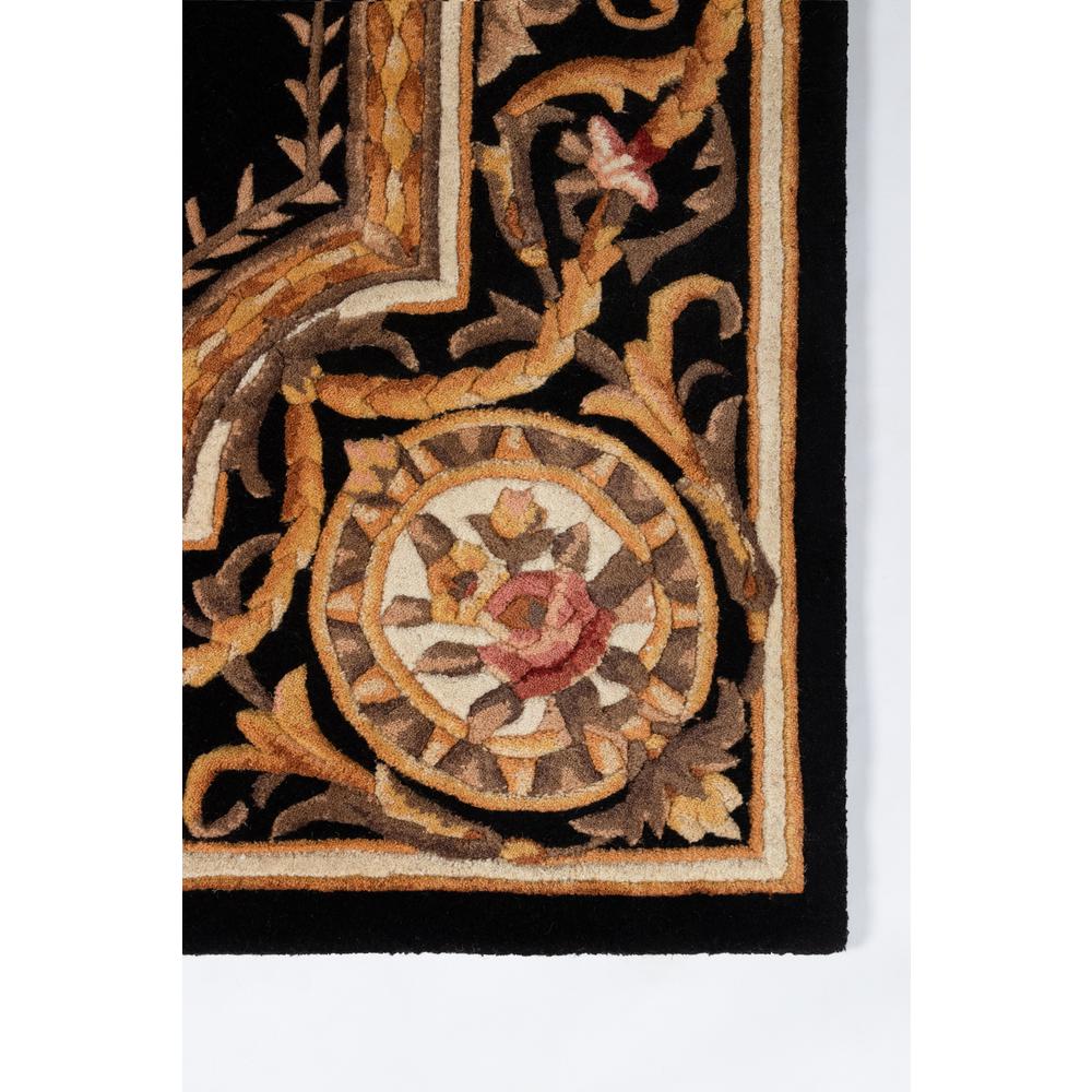 Transitional Rectangle Area Rug, Black, 2' X 3'. Picture 2
