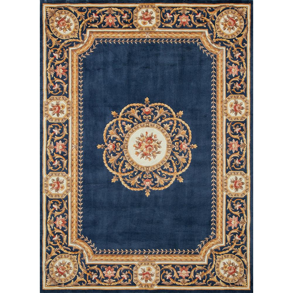 Transitional Rectangle Area Rug, Blue, 3'6" X 5'6". Picture 1