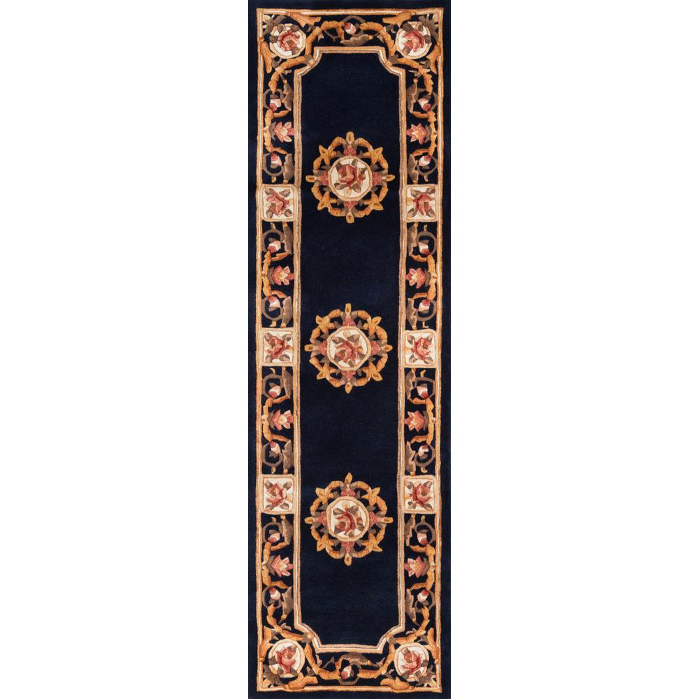 Transitional Rectangle Area Rug, Blue, 3'6" X 5'6". Picture 2