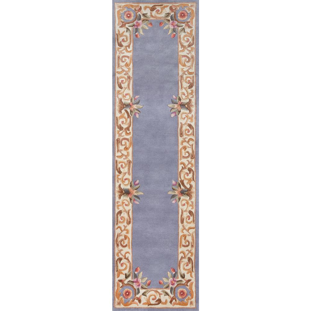 Transitional Round Area Rug, Blue, 7'9" X 7'9" Round. Picture 5
