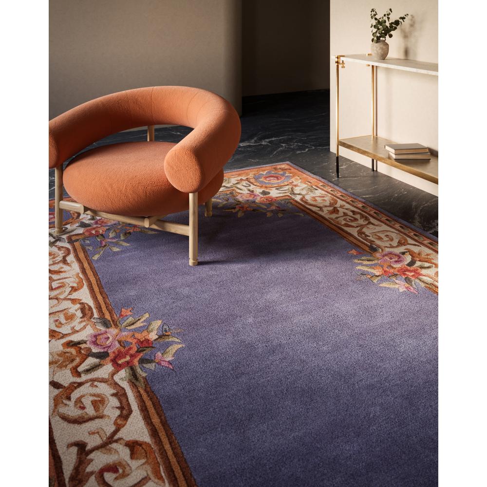 Transitional Round Area Rug, Blue, 7'9" X 7'9" Round. Picture 7