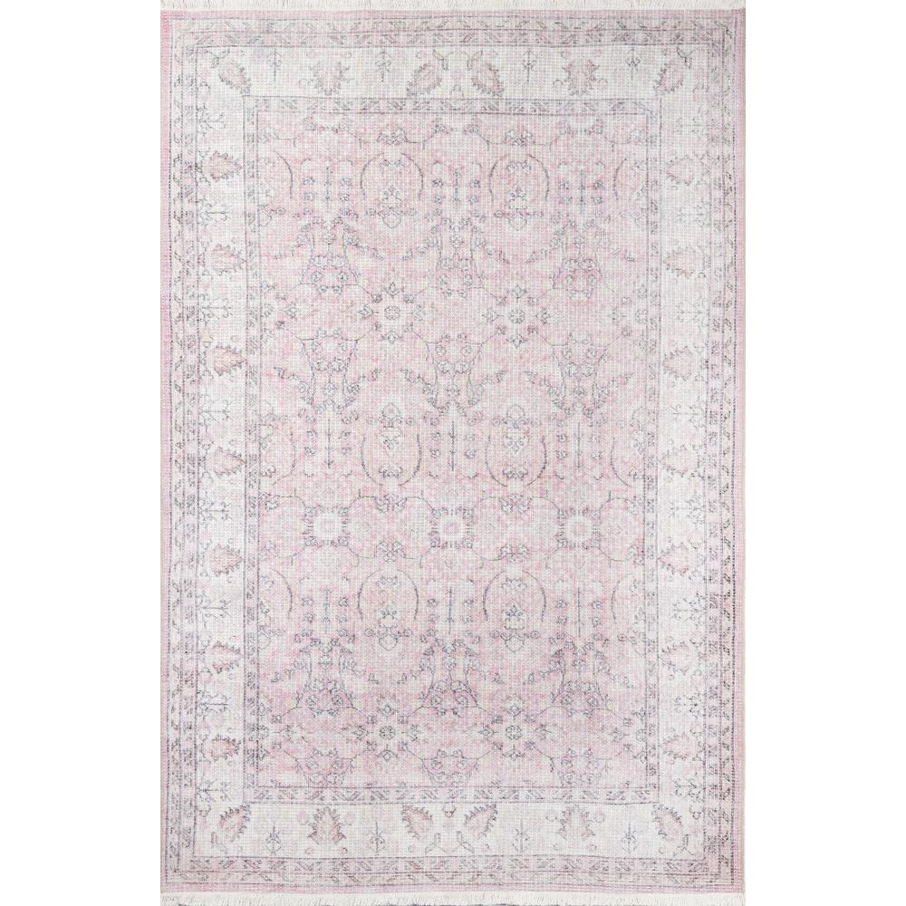 Traditional Rectangle Area Rug, Pink, 2' X 3'. Picture 1