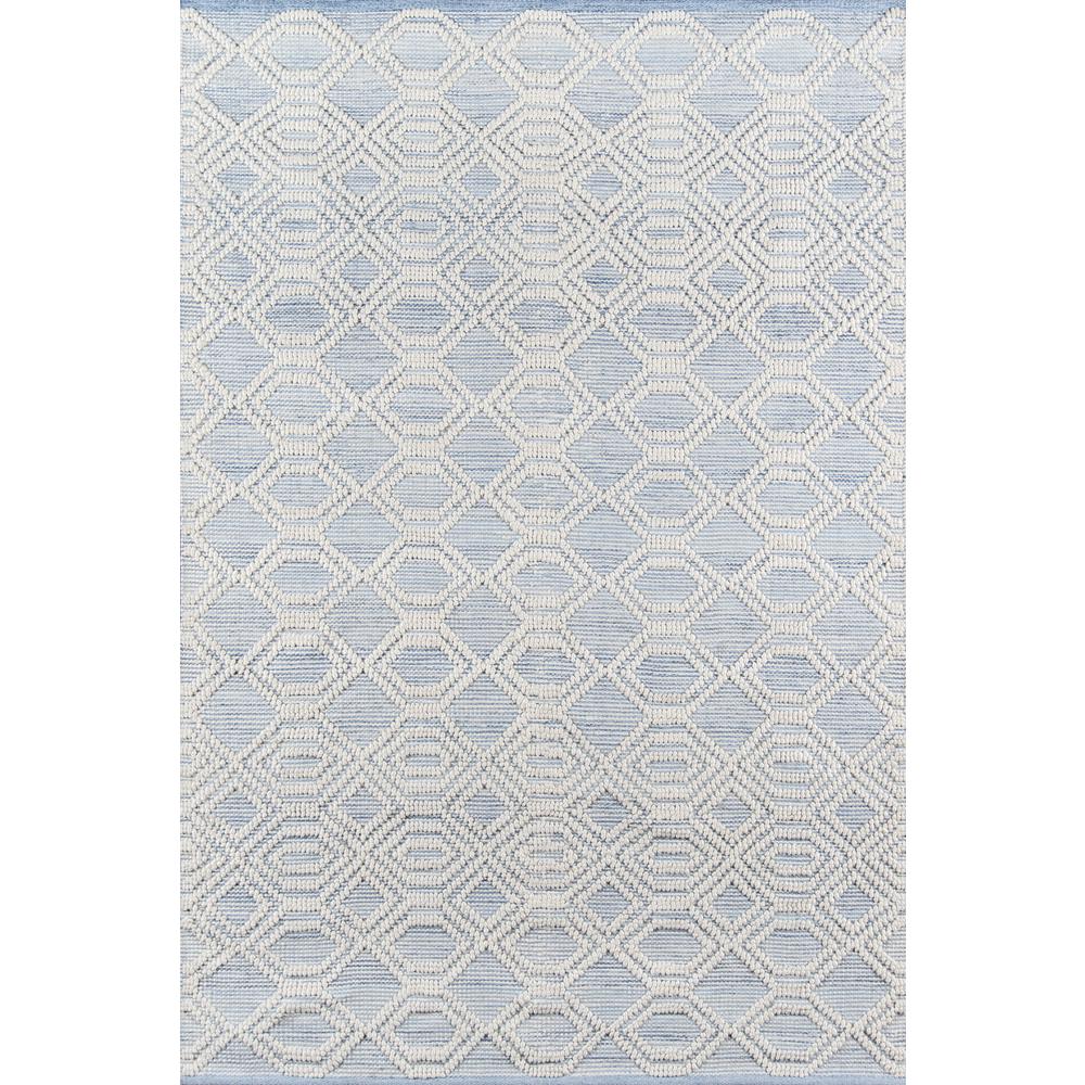 Contemporary Rectangle Area Rug, Light Blue, 2' X 3'. Picture 1