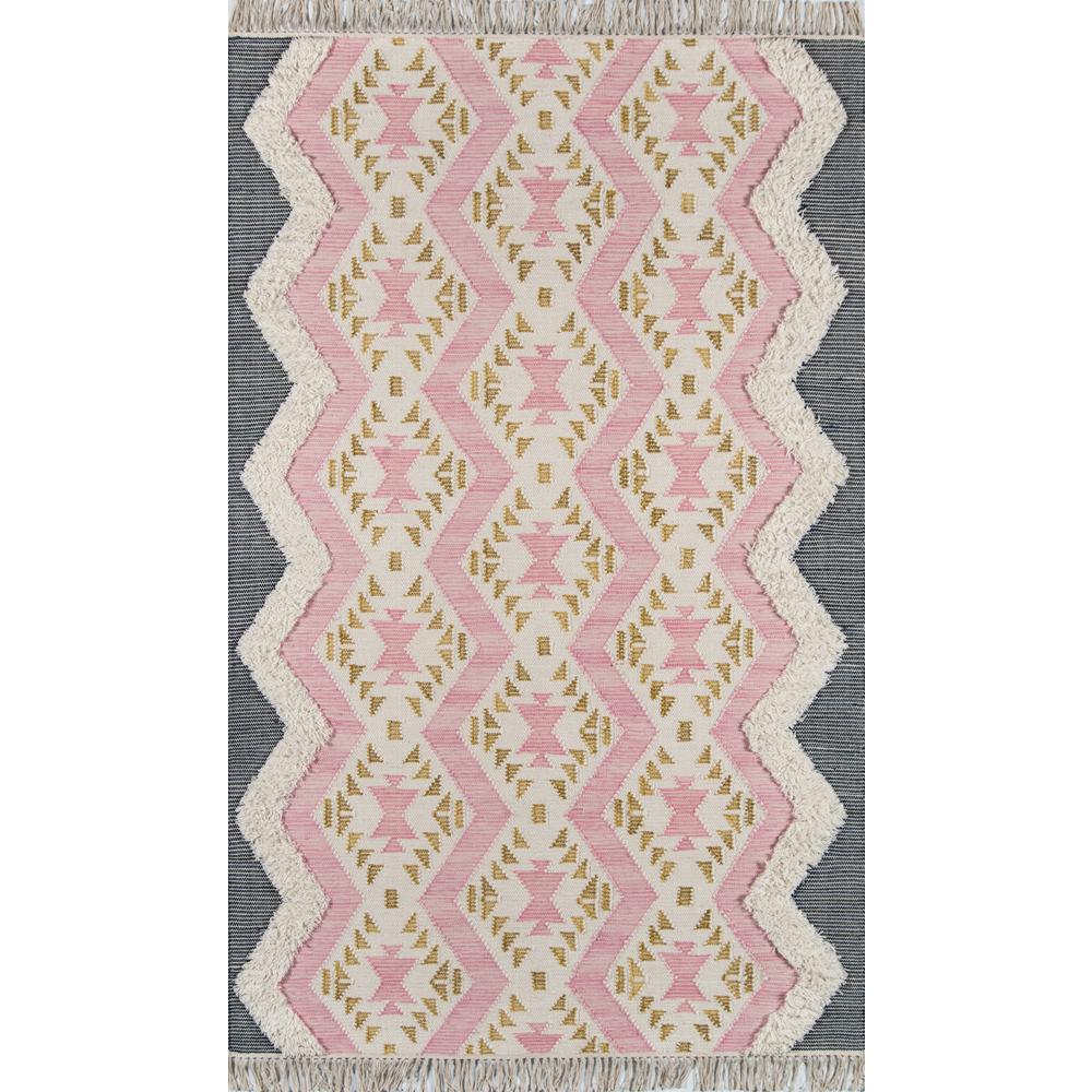 Contemporary Rectangle Area Rug, Pink, 2' X 3'. Picture 1