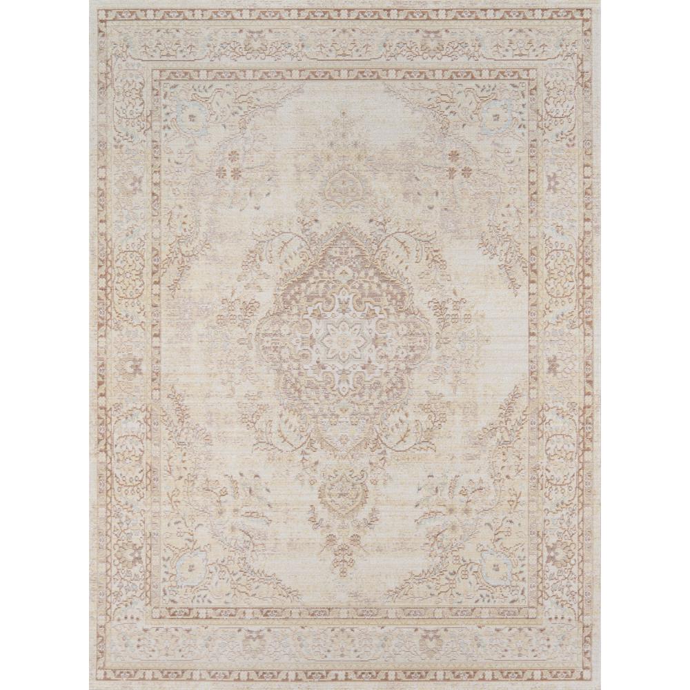 Traditional Rectangle Area Rug, Ivory, 2' X 3'. Picture 1