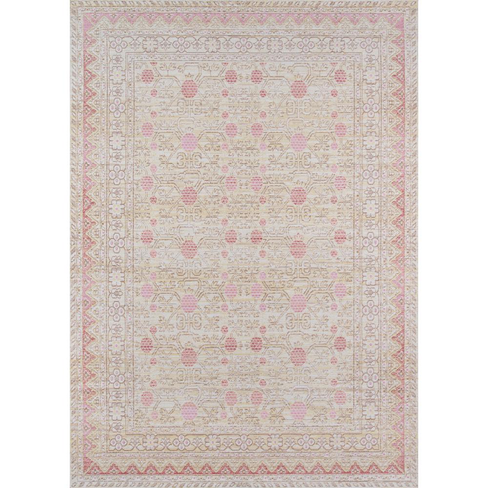 Traditional Rectangle Area Rug, Pink, 2' X 3'. Picture 1