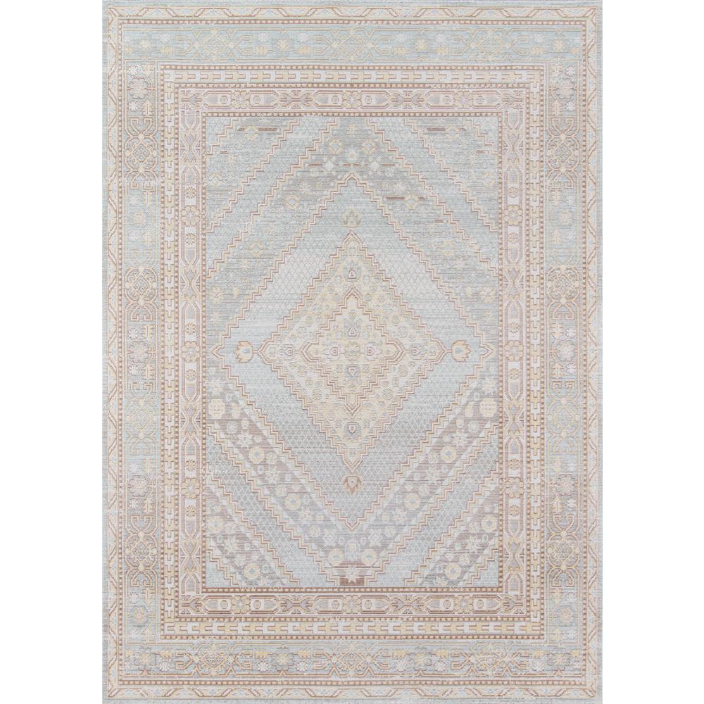Traditional Rectangle Area Rug, Blue, 2' X 3'. Picture 1