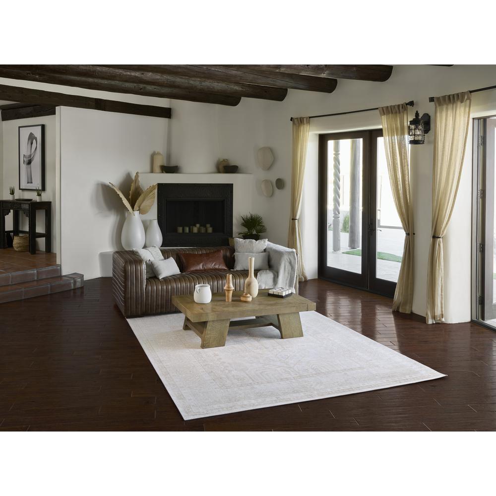 Traditional Rectangle Area Rug, Ivory, 5'3" X 7'3". Picture 10